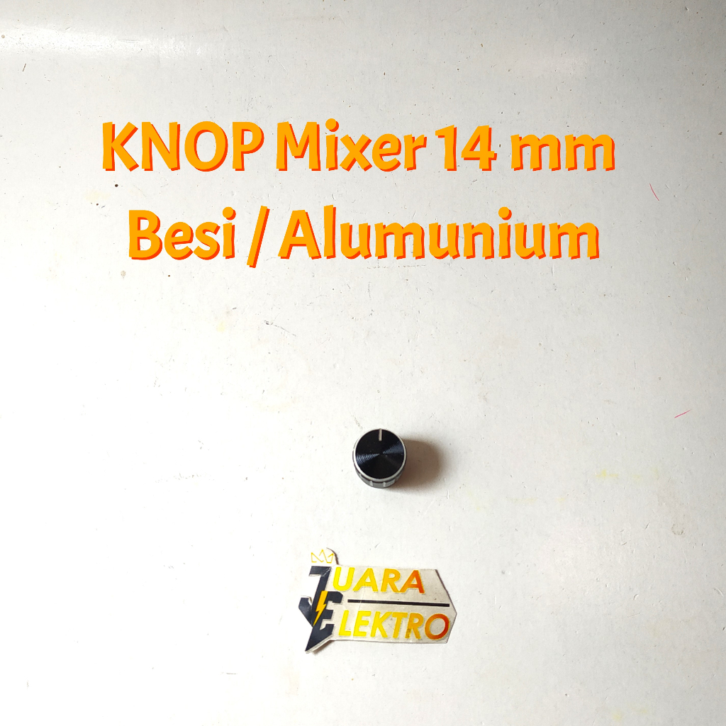 KNOP POTENSIO 14 mm Alumunium | Knop Potensio Rotary / Klik 14mm Hitam