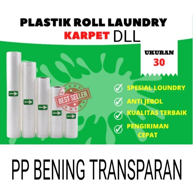 Plastik Roll Packing Laundry UK L 30 Pembungkus Karpet dll PLASTIK PP MURNI BEST SELLER TOP