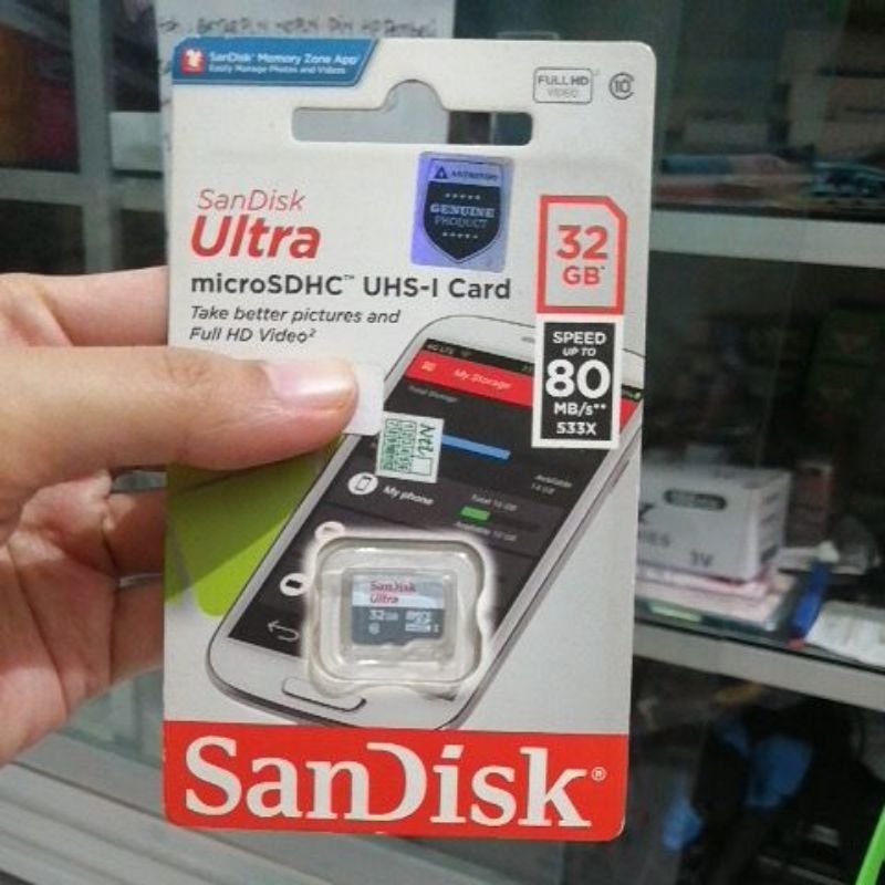 Micro sd sandisk 32gb class 10 80mbps memory card sandisk 32gb Original kartu memori