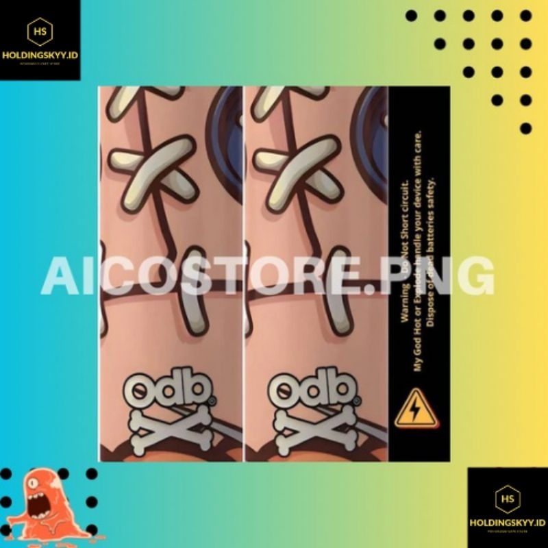 Skin Stiker Wrap Baterai 18650 Motif ODB V2 Full Desain Untuk Melindungi Dan Mempercantik Baterai 18