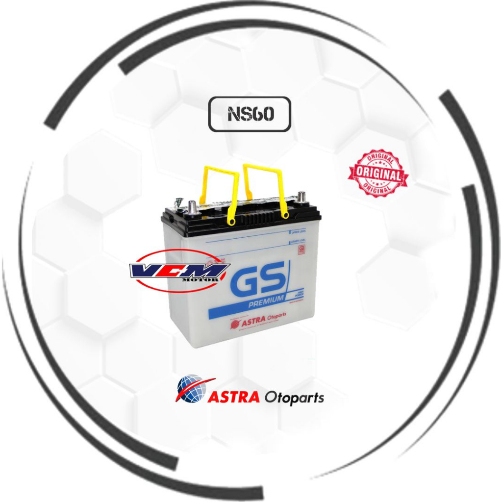 Accu NS60 45Ah GS Astra Premium Mobil Avanza / Rush / Grand Max