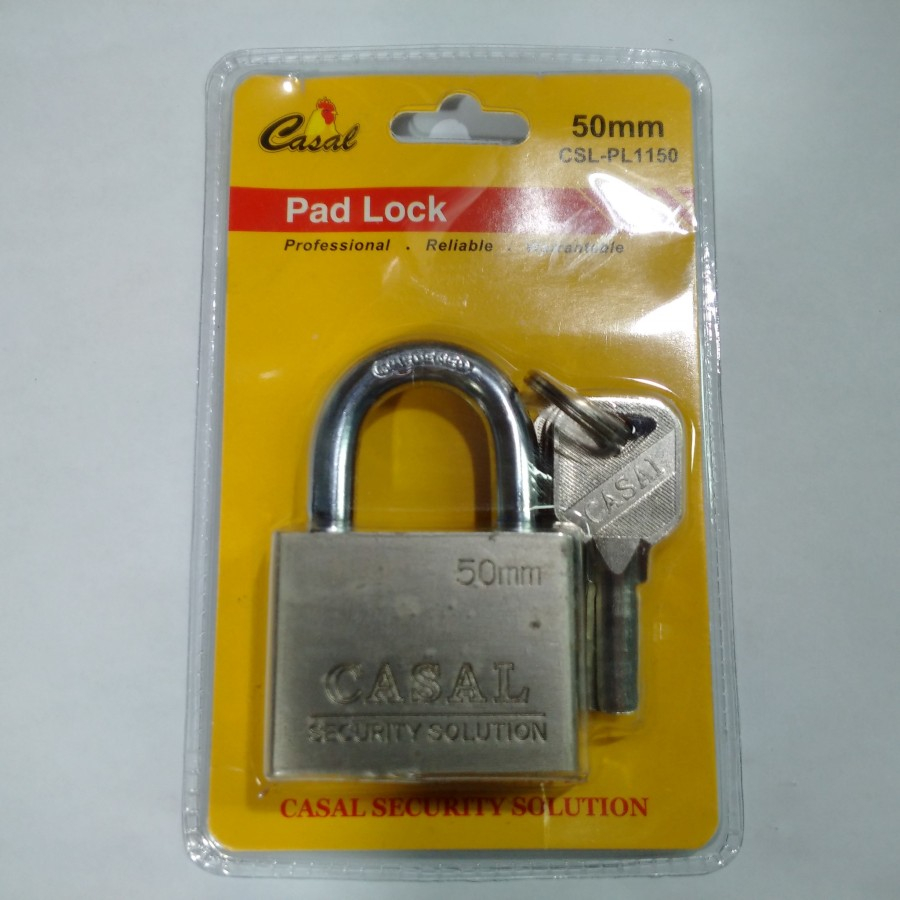CASAL Gembok Chrome Petak Pengunci Pendek/Gembok Pagar Rumah Jumbo