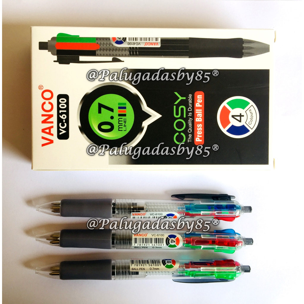 

(1 Biji) GROSIR Bolpen VANCO VC-6100 Cosy 4 Warna 0.7 Ball Pen / Pulpen 4 Warna VANCO VC-6100 / Bolpoin Vanco VC-6100 / Vanco VC 6100 VC6100