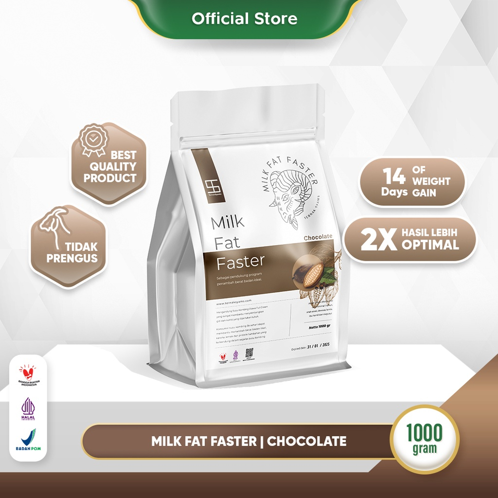 

Temukan Ternak Syams - Premium Susu Penggemuk Penambah Kenaikan Berat Badan Ideal Kambing Etawa Full Cream 1000 gram 1 Kg | Rasa Coklat Cocoa Chocolate Cokelat Milk Fat Faster Organik Suplemen Vitamin Makanan minuman Obat Kapsul BPOM HALAL LPPOM weight g