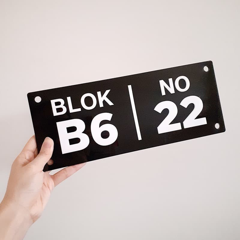 

LANGSUNG JADI! PAPAN NOMOR RUMAH 25 x 15 cm / BAHAN ACRYLIC AESTHETIC / LASER CUTTING