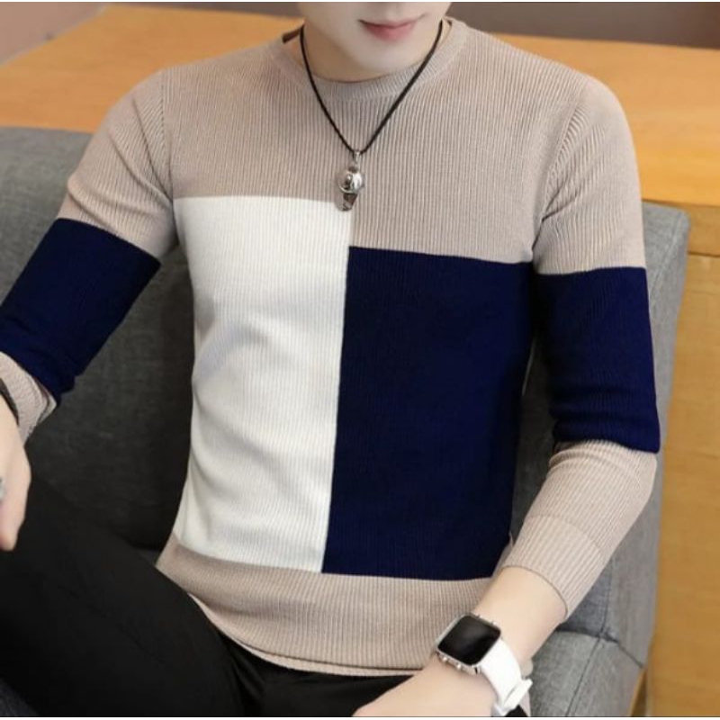 sweater rajut labirin 17-60 tahun