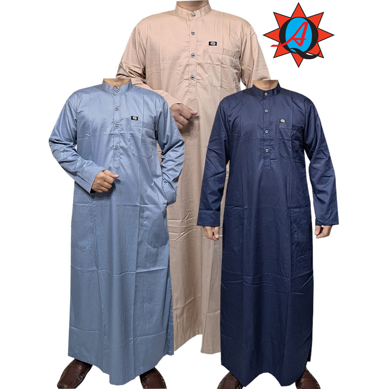 Jubah Pria Dewasa Lengan Panjang Gamis Pria Dewasa Terbaru Koko Pria DewasaJubah Al qadr Koko Al qadr Katun Muslim COD