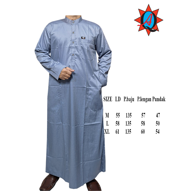 Jubah Pria Dewasa Lengan Panjang Gamis Pria Dewasa Terbaru Koko Pria DewasaJubah Al qadr Koko Al qadr Katun Muslim COD