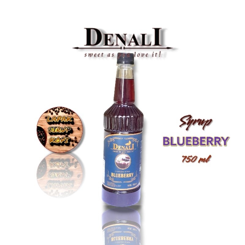 

Denali - Blueberry syrup 750ml - sirup minuman rasa blueberry