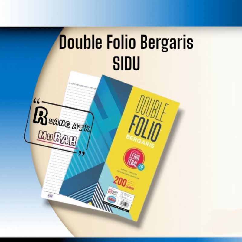 

Double Folio Bergaris SIDU/ Kertas Folio 2 sisi