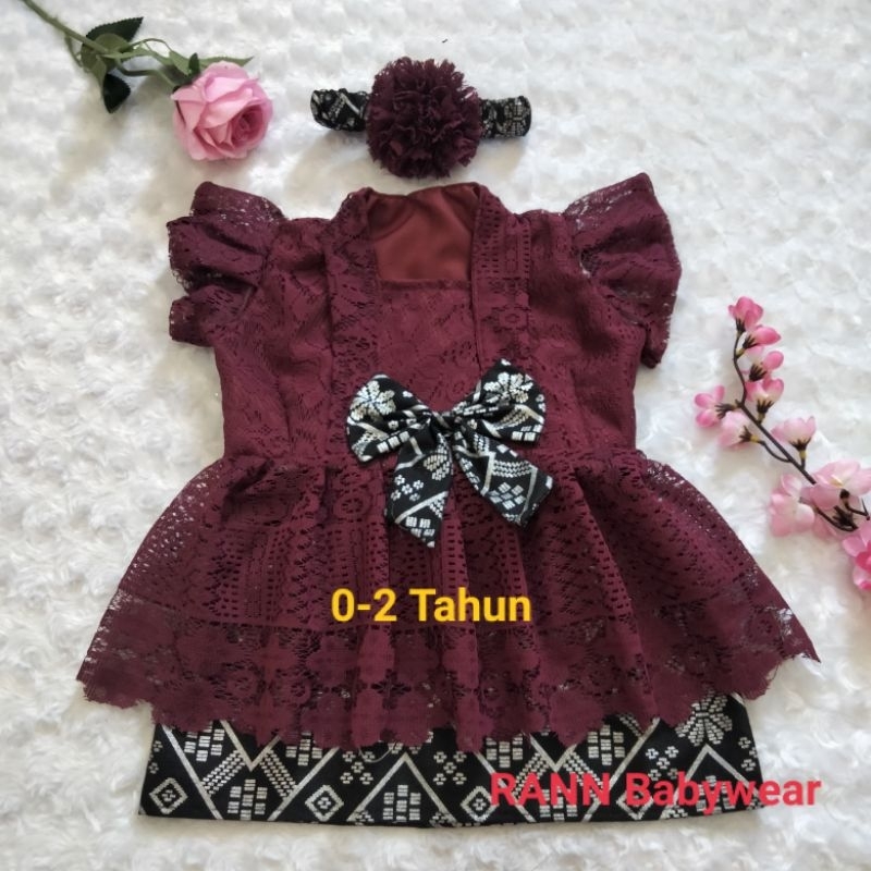 KEBAYA BAYI / KEBAYA ANAK PEREMPUAN / SETELAN KEBAYA ANAK 0-2 TAHUN