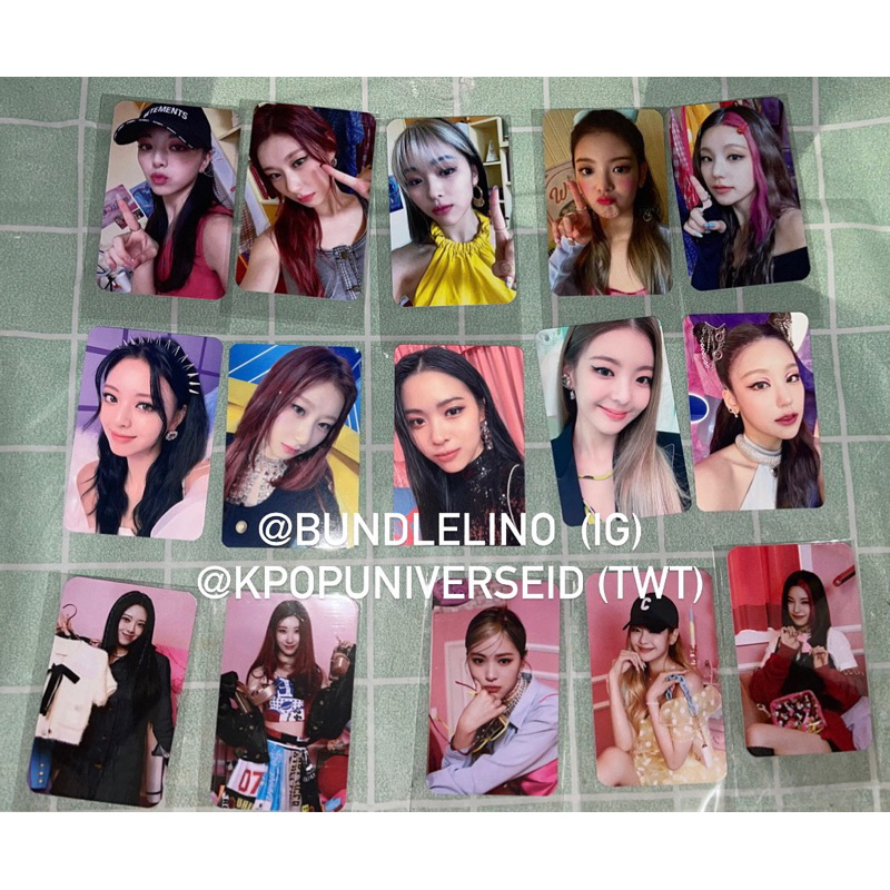 ITZY Crazy In Love Mecima Mecimashop mcm cil yuna lia yeji ryujin chaeryeong photocard pc set benefi
