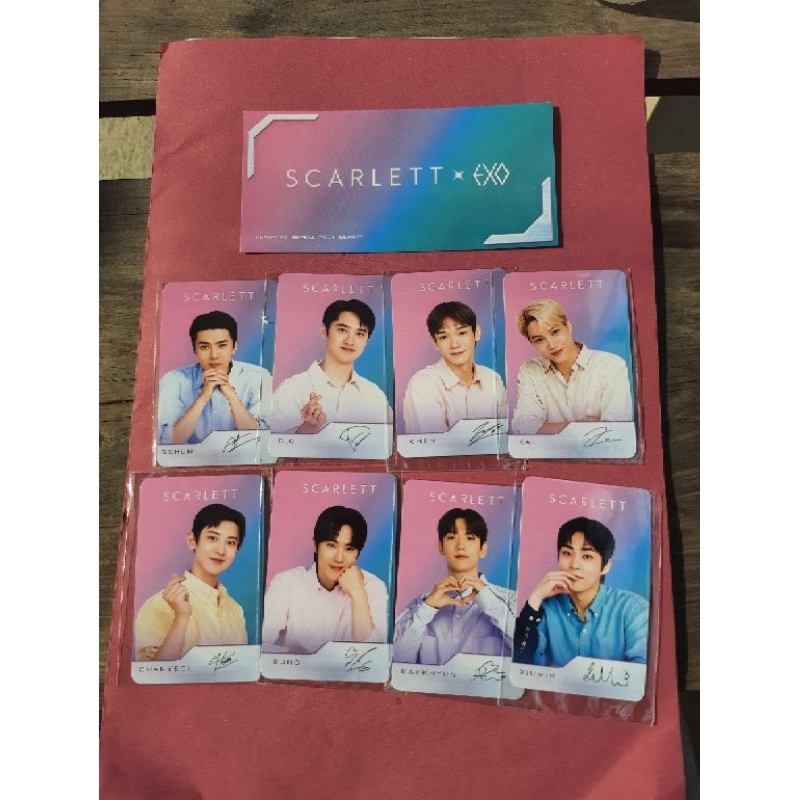 scarlet x exo PC Photo Card exo bundling produk sehun chanyeol do kai chen baekhyun suho xiumin