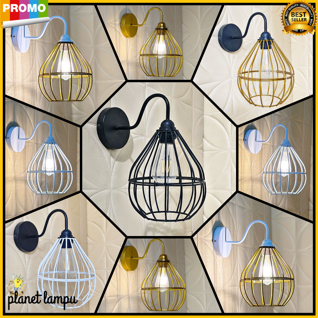 Lampu Hias Dinding Klasik Vintage Esthetik Tempel Cocok untuk Kamar Tidur Ruang Tamu Dapur Ruang Mak