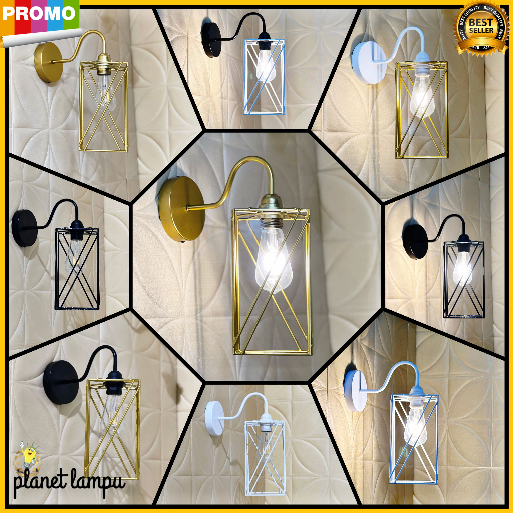 Lampu Hias Dinding Klasik Vintage Esthetik Tempel Cocok untuk Kamar Tidur Ruang Tamu Dapur Ruang Mak