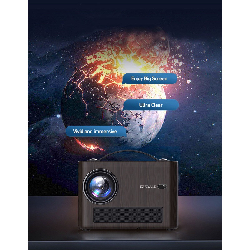 Preloved Ezzrale EZR2 Smart Android Projector 1080p 350ansi WIFI