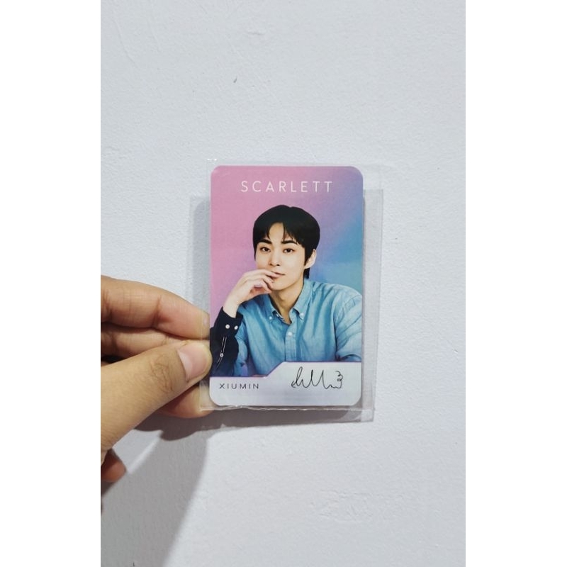 WTS Photocard Xiumin EXO From Bundle Scarlett x EXO Exclusive Body Care [Group A]