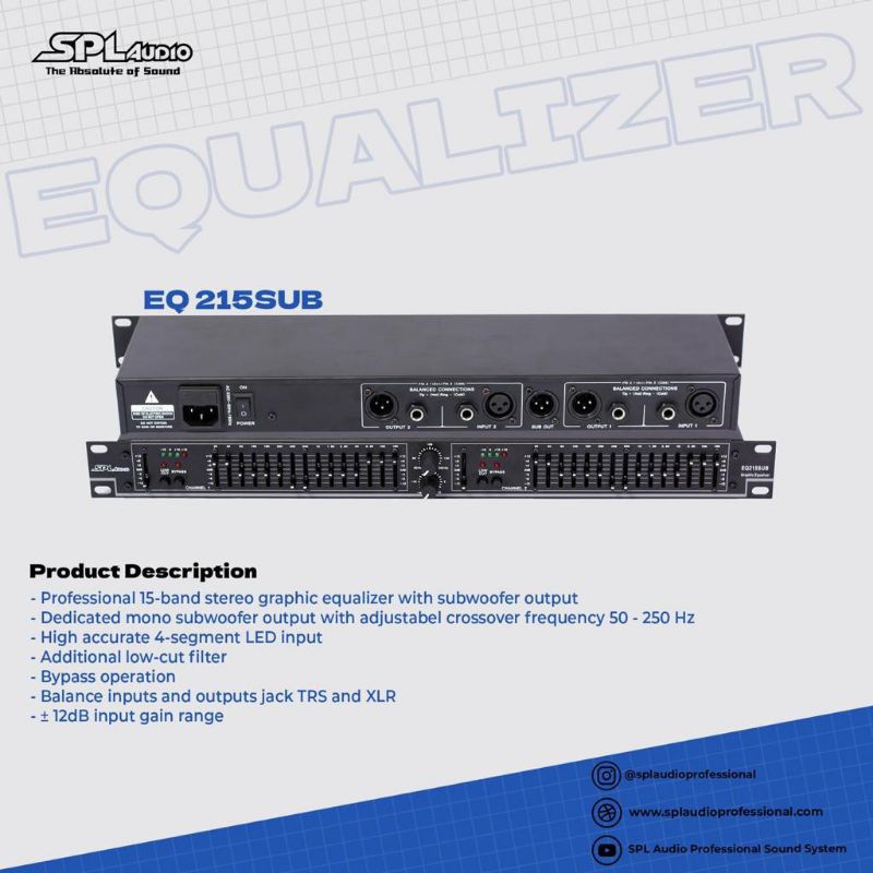 Equalizer SPL AUDIO 215 +SUB Original