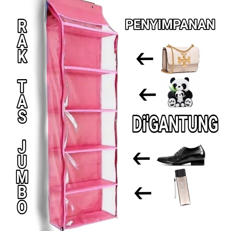 Rak Gantung Tas Susun 6 Jumbo Waterproof Plastik
