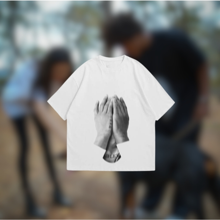 Badler " No Eyes" White tee