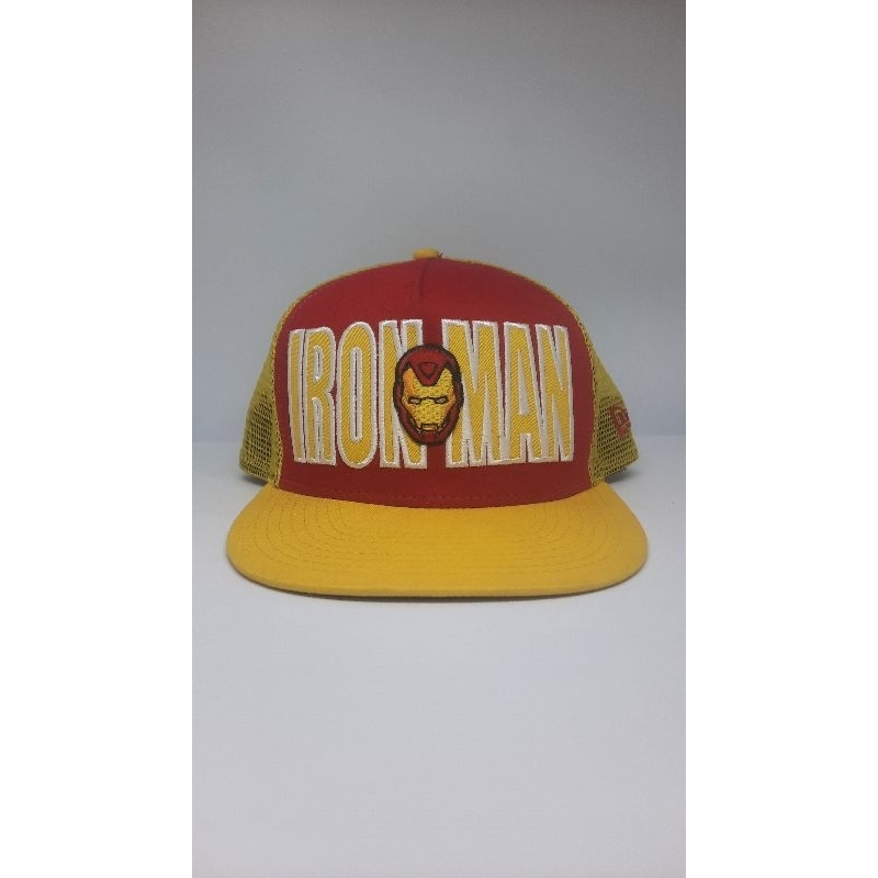 topi trucker new era X marvel ( iron man ) original