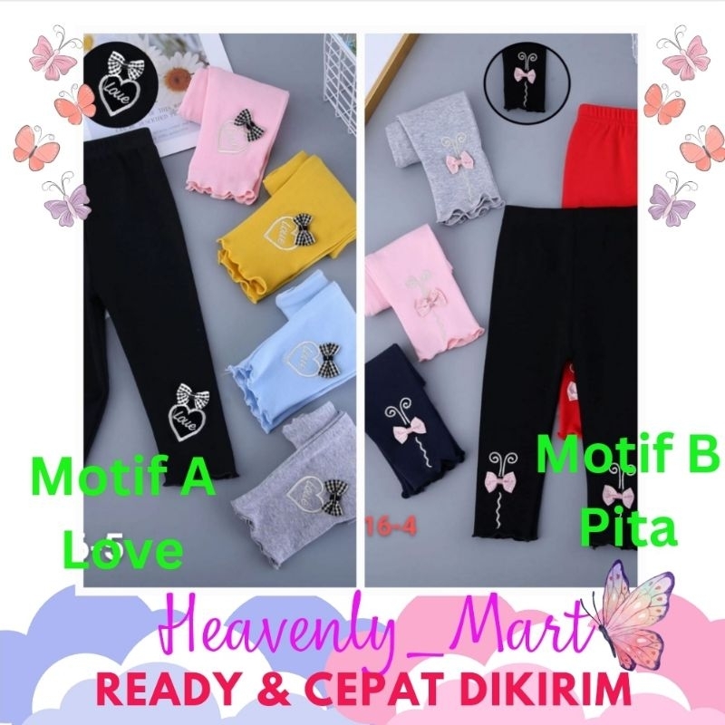 Leging 1 - 5 Tahun Bayi Anak Celana Panjang import strech karet katun tebal pita fashion