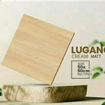 Keramik 50x50 Matt Rectified Motif Kayu Lugano Grade A