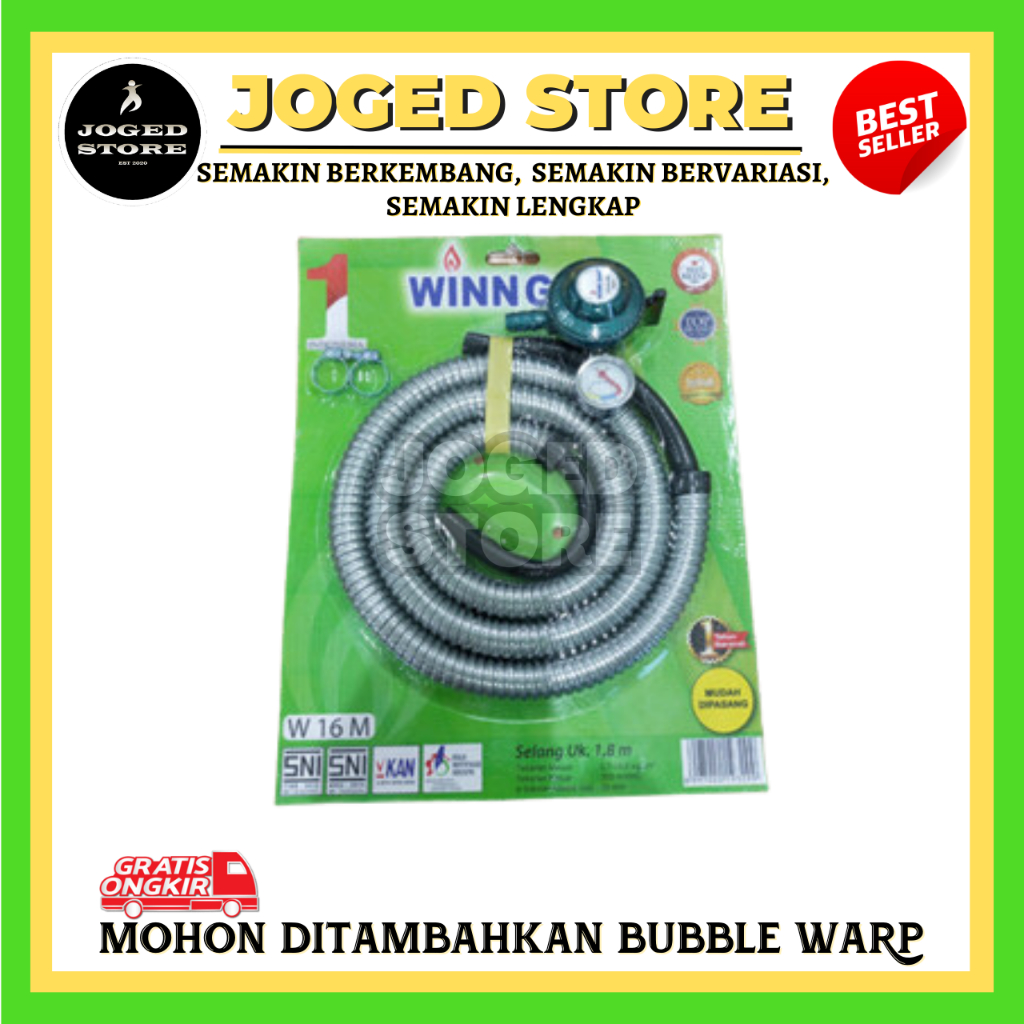 WINN GAS SELANG REGULATOR GAS LPG W 16 M | SELANG REGULATOR WINN GAS | REGULATOR GAS | SELANG GAS