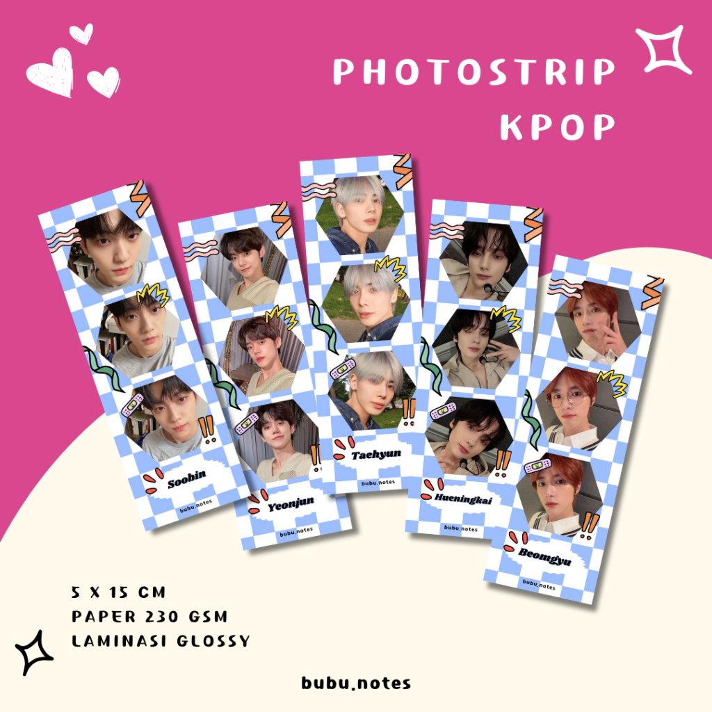 T×T Photostrip Kpop Photo Idol Merchandise Photobox Photobooth Fankit