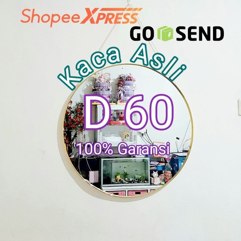 Cermin Dinding / Cermin Aesthetic / Cermin Bulat 60cm