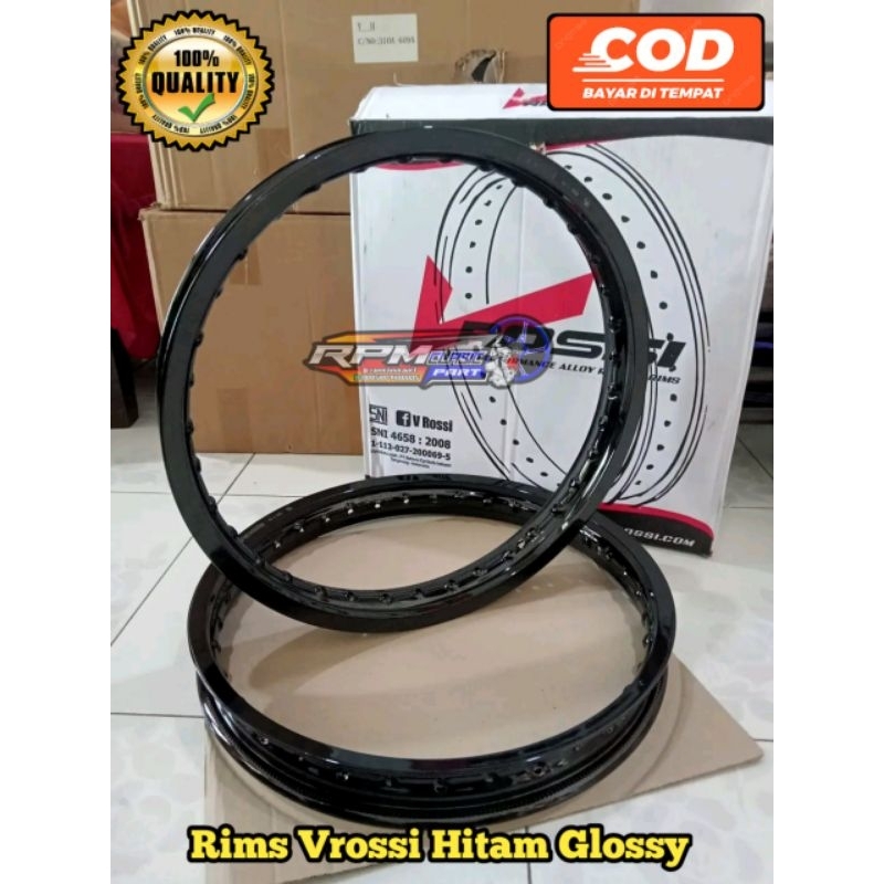 VELG VROSSI RING 17 HITAM GLOSSY VELG VROSSI HITAM GLOSSY RING 17