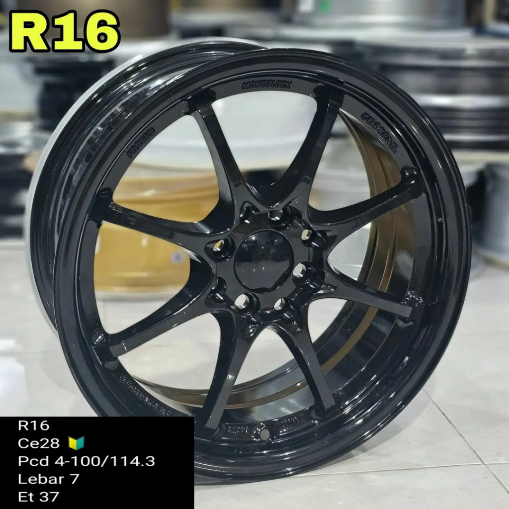 velg volk rays ce28 ring 16 lebar 7 et37 untuk brio jazz yaris mobilio avanza calya dll