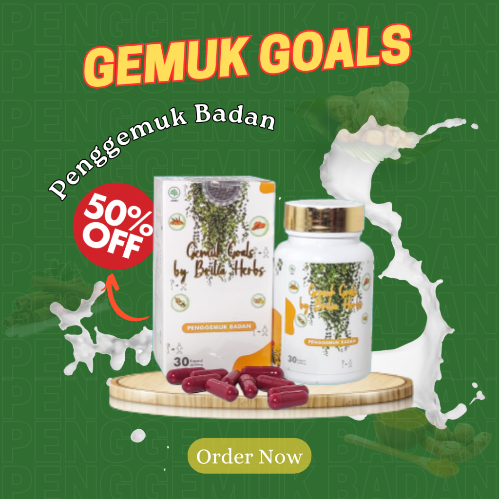 HERBI GOALS - Suplemen Penggemuk Badan Dan Penambah Nafsu Makan Dewasa Viral Halal Dan BPOM