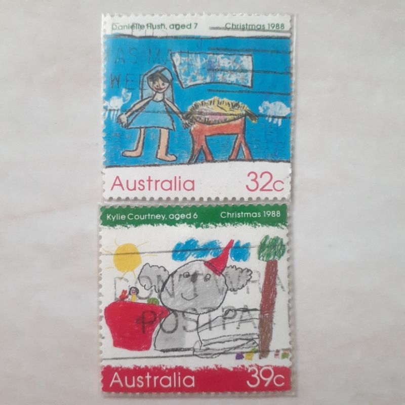 

Perangko Australia Christmas Tahun 1988 set 2pcs