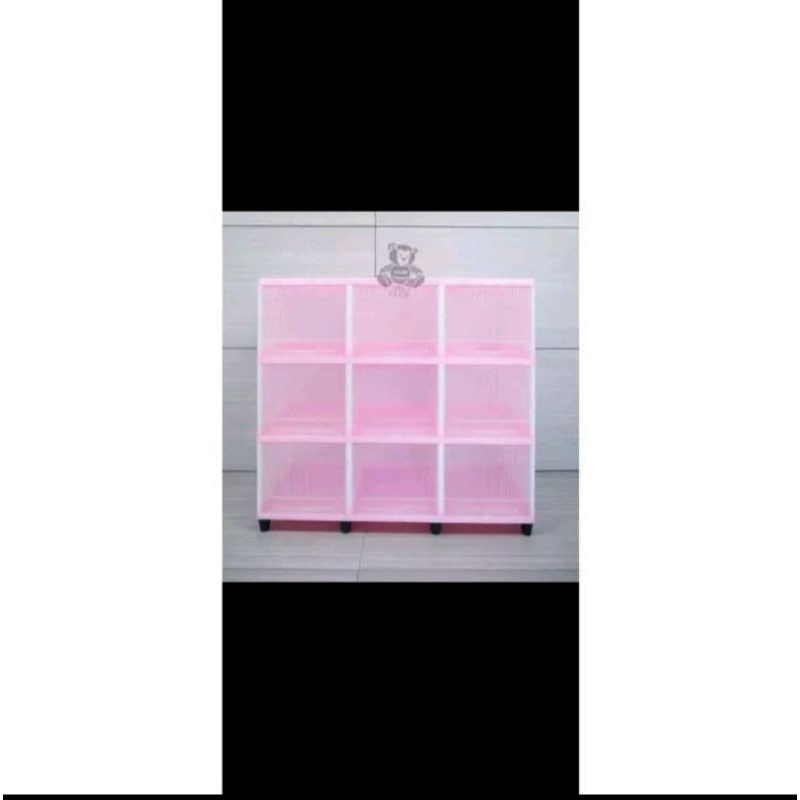 Lemari plastik club Flip triple susun 3 Lemari plastik club 9 pintu