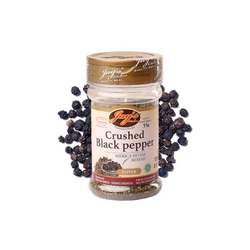 

JAYS CRUSHED BLACK PEPPER/MERICA HITAM HALUS 55GR X 1 DALAM BOTOL