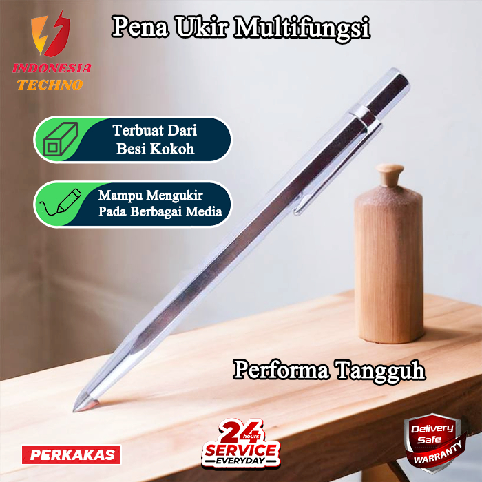 Pen Alat Grafir / Alat Ukir Engrave Kayu Plastik Kulit Besi Super Kuat Metal Handle Hobby Craft Knif