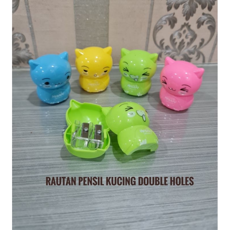 

RAUTAN PENSIL KARAKTER KUCING 2 LUBANG RAUTAN LUCU