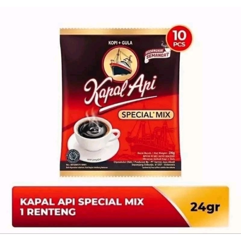 

Kopi kapal api special mix renteng isi 10 sachet