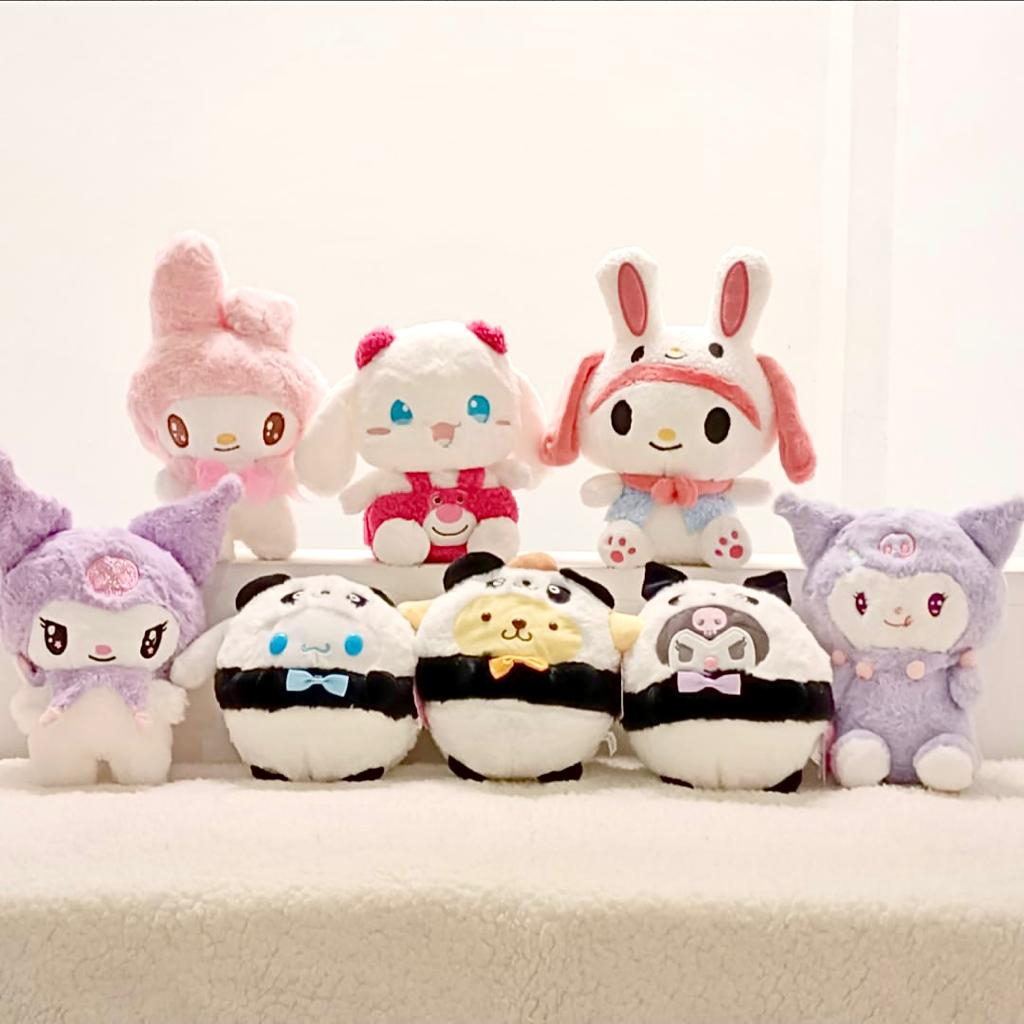 Boneka Cartoon Berdiri Model Melody cinnamoroll Kuromi Pachaso Bahan Plush