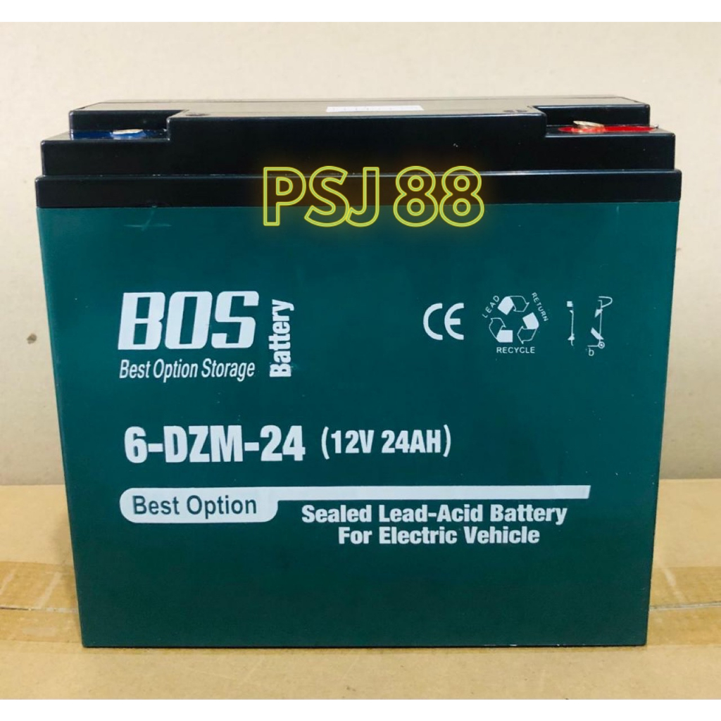 Aki Sepeda Listrik BOS 6-DZF-20 6-DZM-20 / 6-DZF-24 6-DZM-24 (12V 20 / 24Ah) utk Sepeda Listrik Seli