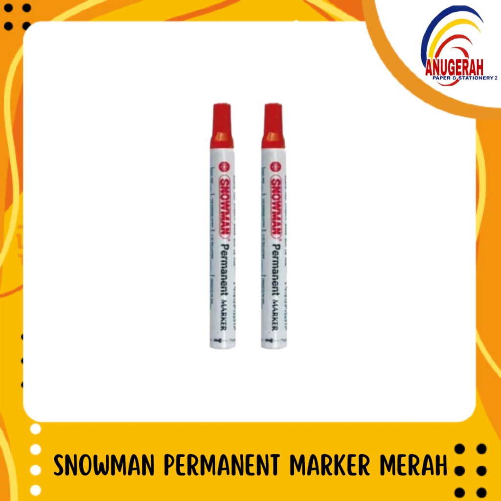 

SPIDOL SNOWMAN PERMANENT MERAH G-12 (PCS)