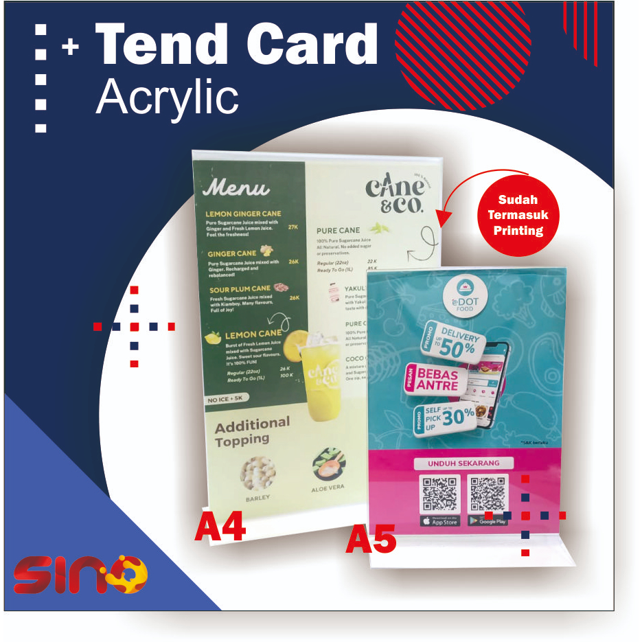

Tempat Brosur Acrylic Tent Card Tent Holder 2 sisi