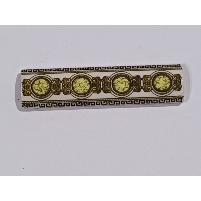 kuku macan keramik Kuning barka dan hitam barca panjang 10cm