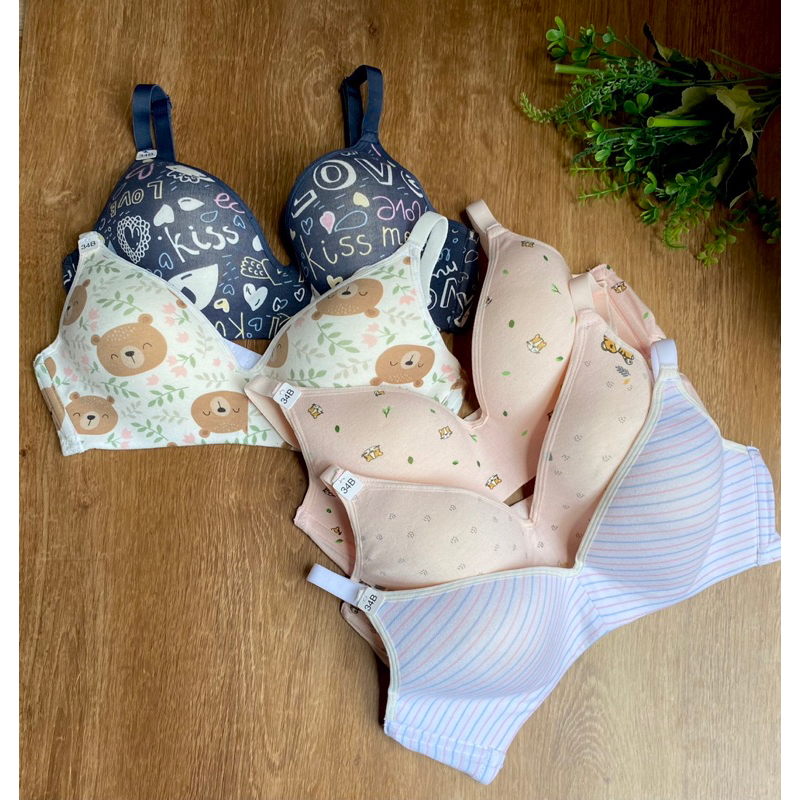 NEVADA BRA KATUN BH KATUN TANPA KAWAT BUSA TIPIS SIZE 34B 36B