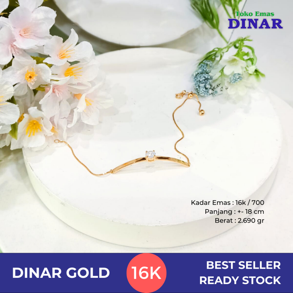 GELANG SANTA BT AD SERUT SLP - EMAS TUA - KADAR 16K