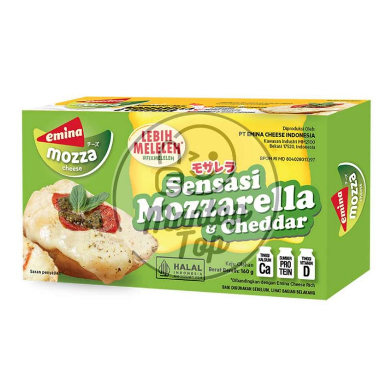 

Keju Emina Cheese Mozza 160gr | Keju Mozzarella & Cheddar