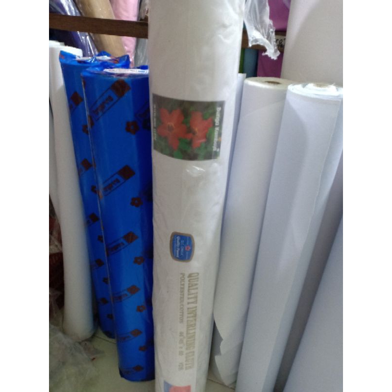 Kain Keras Kamboja tipis kaku tanpa lem