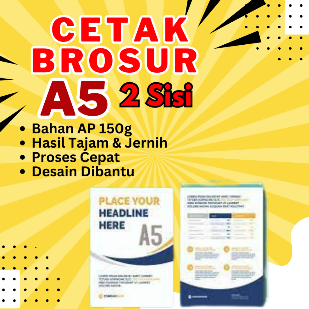

Cetak Brosur A5 / Flayer A5 2 sisi