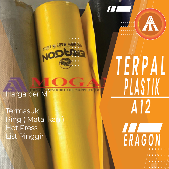 Terpal plastik A12 korea “eragon” dan “sakura” (include mata ayam)